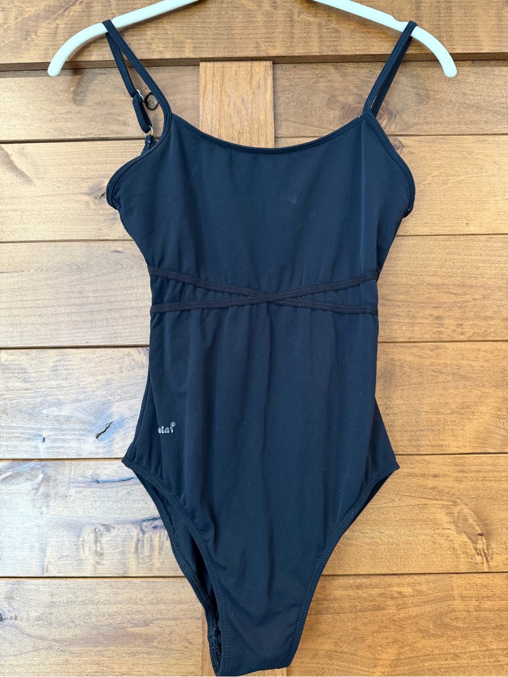 Nikolay Camilla Black Women's Leotard Adjustable Strap Leotard - size S